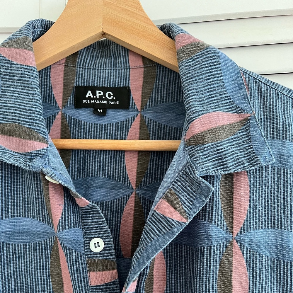 A.P.C. Linen-Cotton Shirt Dress - Picture 2 of 6
